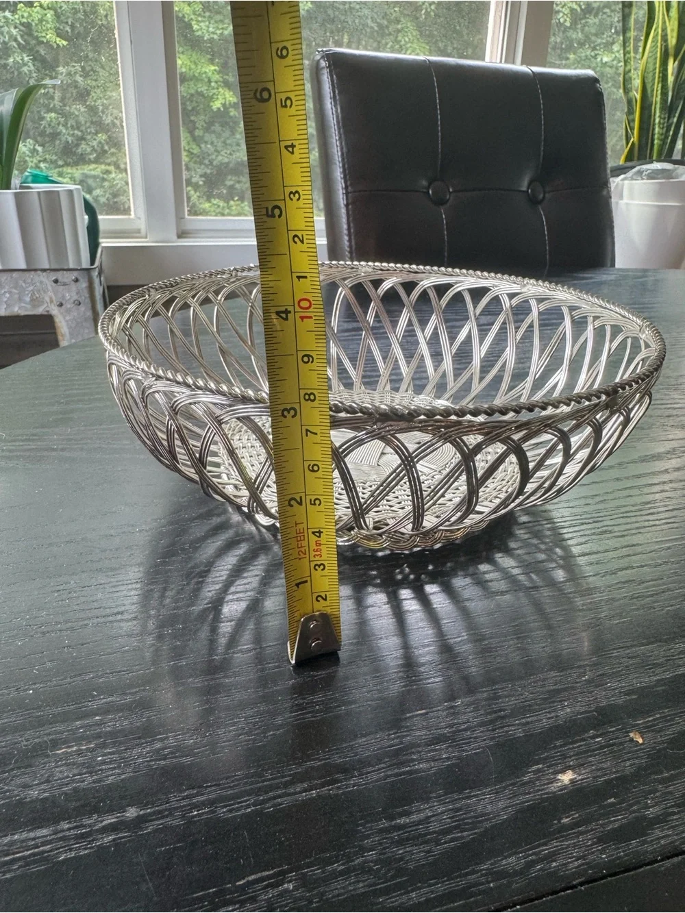 Vintage MCM Round Wire Basket